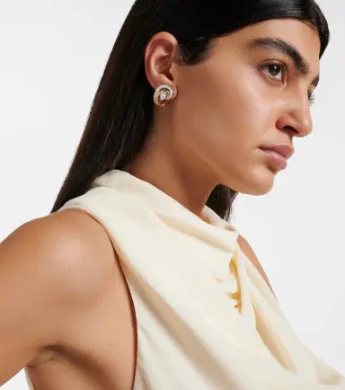 Yeprem Golden Strada 18kt yellow and white gold earrings with diamonds | Thumbnail 5 Yeprem Golden Strada 18kt yellow and white gold earrings with diamonds | Thumbnail 5