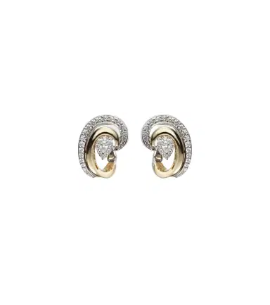 Yeprem Golden Strada 18kt yellow and white gold earrings with diamonds | Thumbnail 1 Yeprem Golden Strada 18kt yellow and white gold earrings with diamonds | Thumbnail 1