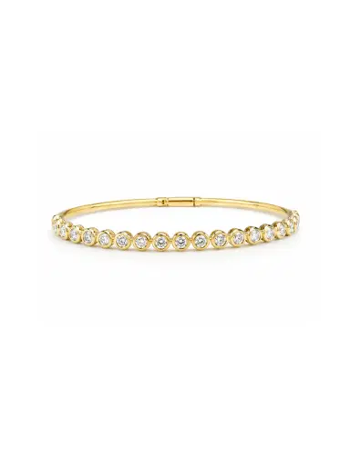 Wish Fine Jewelry 0.83ct Diamond 14K Yellow Gold Flexible Tennis Bangle Bracelet | Thumbnail 1 Wish Fine Jewelry 0.83ct Diamond 14K Yellow Gold Flexible Tennis Bangle Bracelet | Thumbnail 1