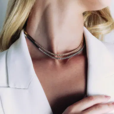 Wish Fine Jewelry 0.85ct Diamond 14K Gold Choker Necklace | Thumbnail 3 Wish Fine Jewelry 0.85ct Diamond 14K Gold Choker Necklace | Thumbnail 3