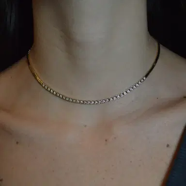 Wish Fine Jewelry 0.85ct Diamond 14K Gold Choker Necklace | Thumbnail 6 Wish Fine Jewelry 0.85ct Diamond 14K Gold Choker Necklace | Thumbnail 6