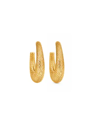 Wish Fine Jewelry 18K Gold Statement Geometric Hoop Earrings | Thumbnail 1 Wish Fine Jewelry 18K Gold Statement Geometric Hoop Earrings | Thumbnail 1