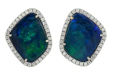 Wish Fine Jewelry 6.26ct Diamond Opal 18K Gold Stud Earrings | Thumbnail 1 Wish Fine Jewelry 6.26ct Diamond Opal 18K Gold Stud Earrings | Thumbnail 1