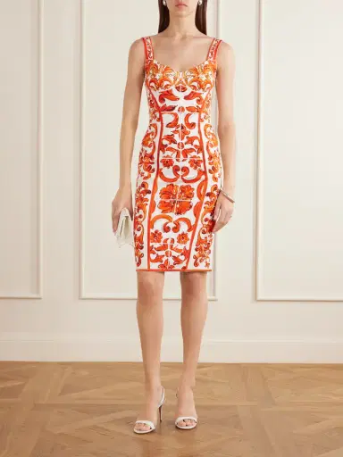 Dolce & Gabbana Printed Silk-blend Charmeuse Mini Dress | Thumbnail 2 Dolce & Gabbana Printed Silk-blend Charmeuse Mini Dress | Thumbnail 2