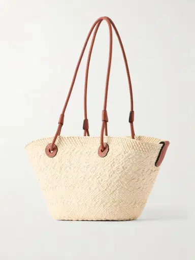 Loewe + Paula's Ibiza Anagram Basket Leather-trimmed Raffia Shoulder Bag | Thumbnail 4 Loewe + Paula's Ibiza Anagram Basket Leather-trimmed Raffia Shoulder Bag | Thumbnail 4