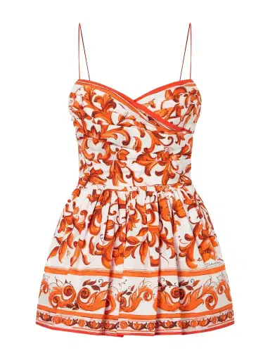 Dolce & Gabbana Printed Cotton-poplin Mini Dress | Thumbnail 1 Dolce & Gabbana Printed Cotton-poplin Mini Dress | Thumbnail 1