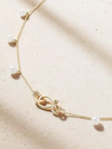 Sophie Bille Brahe Lou Lou 14-karat Recycled Gold Pearl Necklace | Thumbnail 3 Sophie Bille Brahe Lou Lou 14-karat Recycled Gold Pearl Necklace | Thumbnail 3