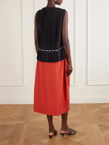 TOTEME Belted Pleated Poplin Blouse | Thumbnail 3 TOTEME Belted Pleated Poplin Blouse | Thumbnail 3