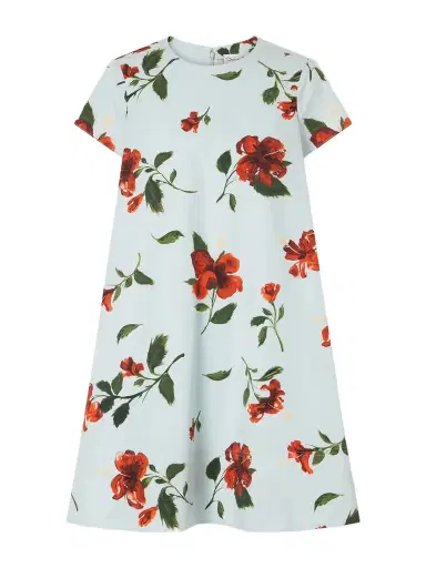 Oscar de la Renta Floral-print Cotton-blend Poplin Mini Dress | Thumbnail 1 Oscar de la Renta Floral-print Cotton-blend Poplin Mini Dress | Thumbnail 1