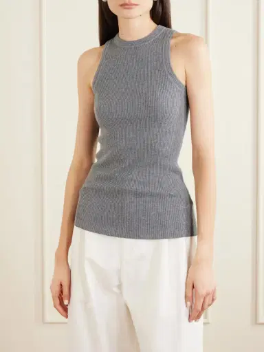Lisa Yang Amaya Cotton And Cashmere-blend Tank Top | Thumbnail 3 Lisa Yang Amaya Cotton And Cashmere-blend Tank Top | Thumbnail 3