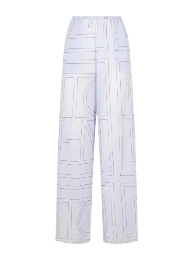 Embroidered Lyocell And Cotton-blend Wide-leg Pajama Pants Embroidered Lyocell And Cotton-blend Wide-leg Pajama Pants