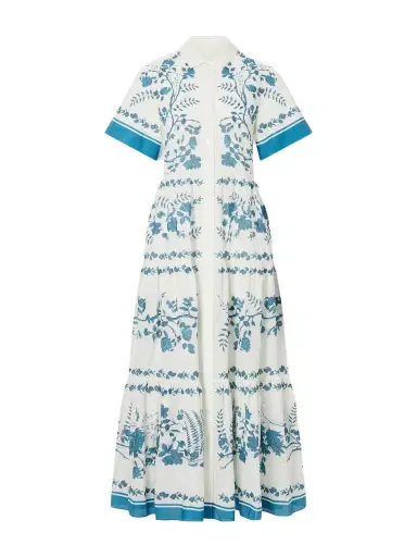Erdem Floral-print Cotton And Linen-blend Midi Dress | Thumbnail 1 Erdem Floral-print Cotton And Linen-blend Midi Dress | Thumbnail 1