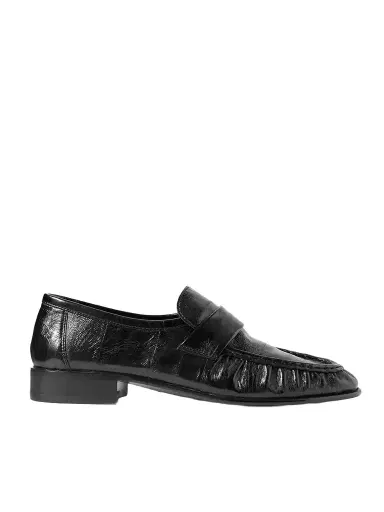 The Row Paneled Glossed-eel Loafers | Thumbnail 1 The Row Paneled Glossed-eel Loafers | Thumbnail 1