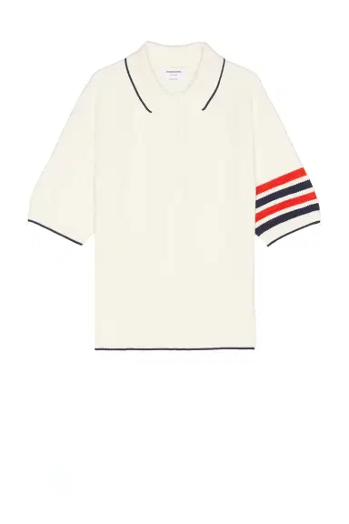 Thom Browne Relaxed Fit Raglan Short Sleeve Polo | Thumbnail 4 Thom Browne Relaxed Fit Raglan Short Sleeve Polo | Thumbnail 4
