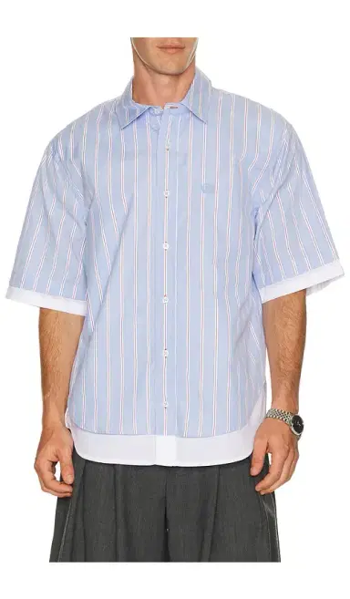 SIMKHAI Steven Double Layer Shirt | Thumbnail 6 SIMKHAI Steven Double Layer Shirt | Thumbnail 6