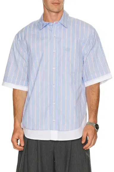 SIMKHAI Steven Double Layer Shirt | Thumbnail 1 SIMKHAI Steven Double Layer Shirt | Thumbnail 1