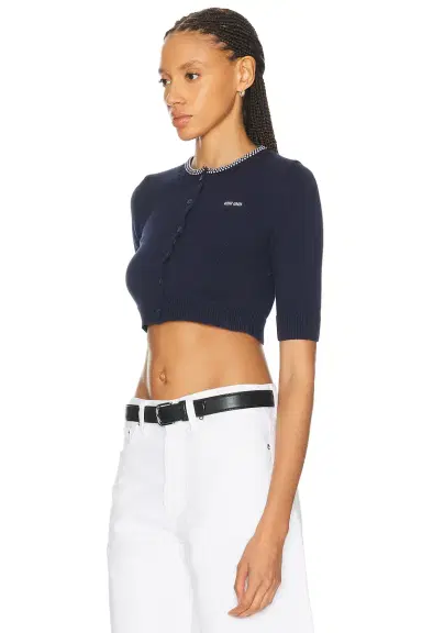 Miu Miu Cotton F.7 Cardigan | Thumbnail 2 Miu Miu Cotton F.7 Cardigan | Thumbnail 2