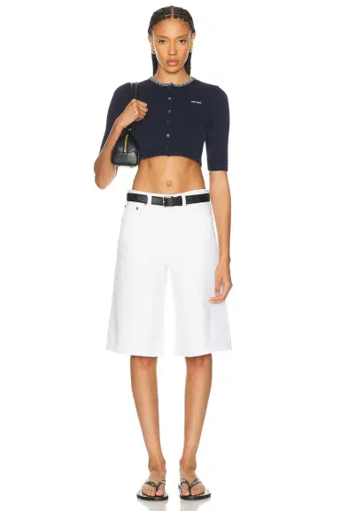 Miu Miu Cotton F.7 Cardigan | Thumbnail 4 Miu Miu Cotton F.7 Cardigan | Thumbnail 4