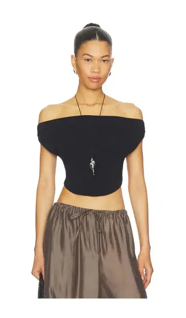 Indah Maha Solid Cowl Neck Vest Top | Thumbnail 1 Indah Maha Solid Cowl Neck Vest Top | Thumbnail 1