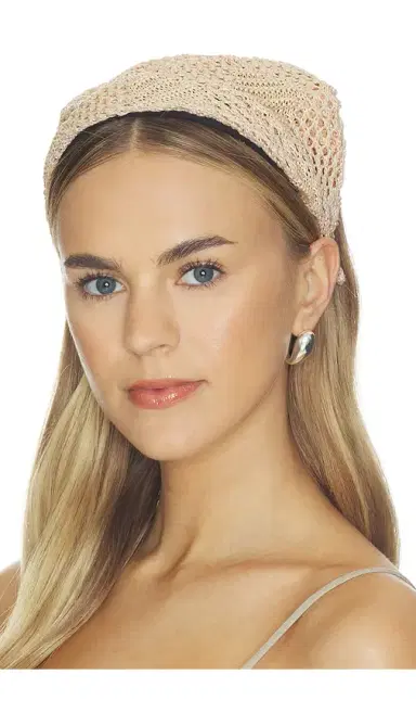 Lele Sadoughi Jackie Crochet Raffia Handkerchief Headband | Thumbnail 1 Lele Sadoughi Jackie Crochet Raffia Handkerchief Headband | Thumbnail 1