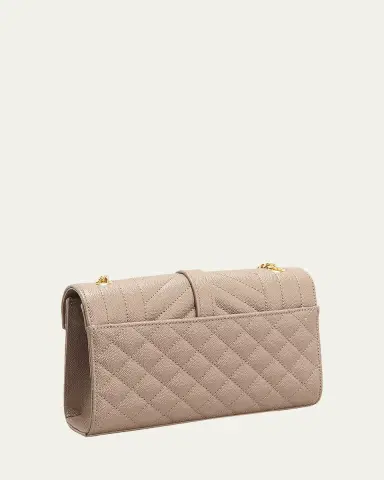 Saint Laurent Envelope Triquilt Small YSL Shoulder Bag in Grained Leather | Thumbnail 11 Saint Laurent Envelope Triquilt Small YSL Shoulder Bag in Grained Leather | Thumbnail 11