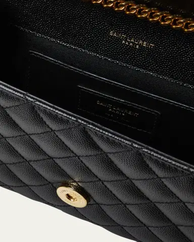 Saint Laurent Envelope Triquilt Small YSL Shoulder Bag in Grained Leather | Thumbnail 4 Saint Laurent Envelope Triquilt Small YSL Shoulder Bag in Grained Leather | Thumbnail 4