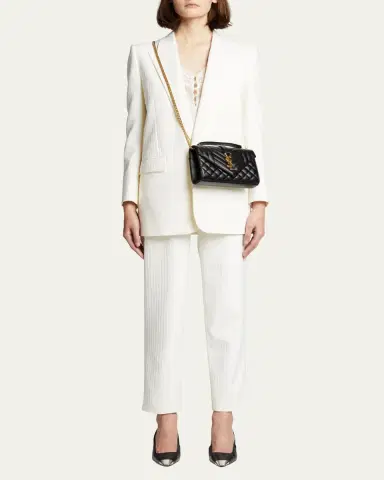 Saint Laurent Envelope Triquilt Small YSL Shoulder Bag in Grained Leather | Thumbnail 5 Saint Laurent Envelope Triquilt Small YSL Shoulder Bag in Grained Leather | Thumbnail 5