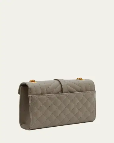 Saint Laurent Envelope Triquilt Small YSL Shoulder Bag in Grained Leather | Thumbnail 7 Saint Laurent Envelope Triquilt Small YSL Shoulder Bag in Grained Leather | Thumbnail 7