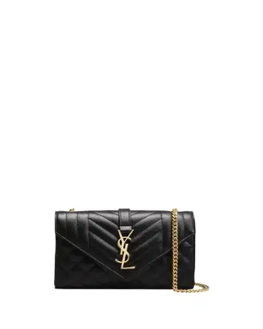 Saint Laurent Envelope Triquilt Small YSL Shoulder Bag in Grained Leather | Thumbnail 1 Saint Laurent Envelope Triquilt Small YSL Shoulder Bag in Grained Leather | Thumbnail 1