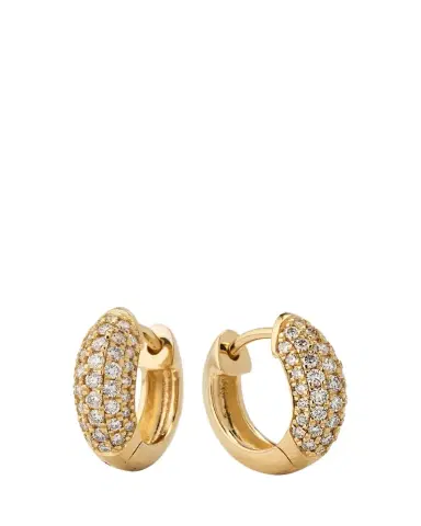 Sydney Evan 14k Puffy Diamond Huggie Hoop Earrings | Thumbnail 1 Sydney Evan 14k Puffy Diamond Huggie Hoop Earrings | Thumbnail 1