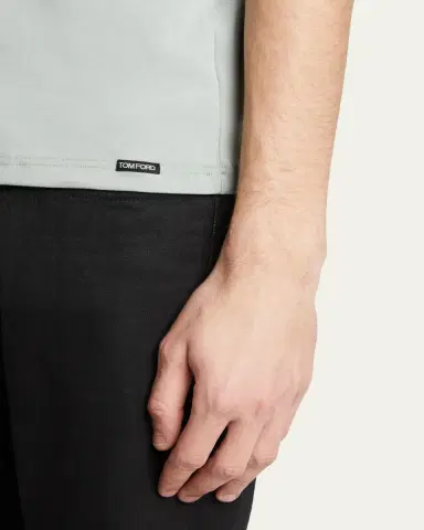 TOM FORD Men's Cotton Stretch Jersey T-shirt | Thumbnail 9 TOM FORD Men's Cotton Stretch Jersey T-shirt | Thumbnail 9