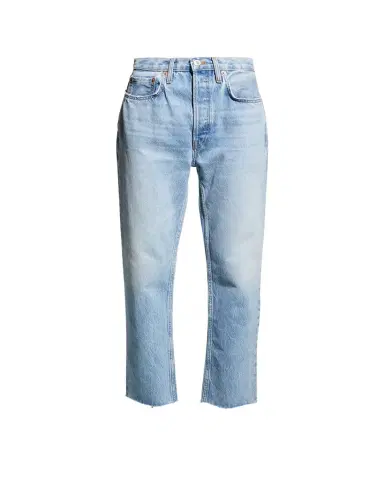 RE/DONE High-Rise Stovepipe Jeans with Raw-Edge Hem | Thumbnail 1 RE/DONE High-Rise Stovepipe Jeans with Raw-Edge Hem | Thumbnail 1