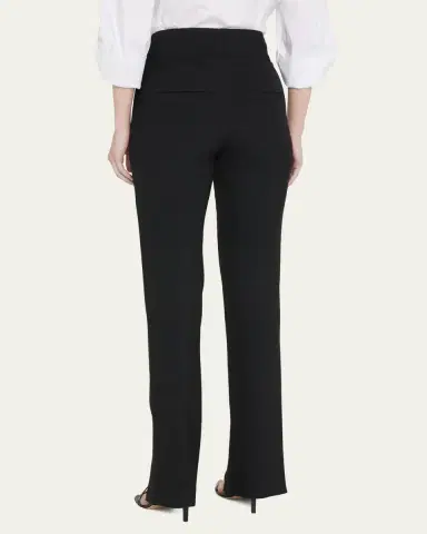 Veronica Beard Paula Slim Straight Pants with Split Hem | Thumbnail 2 Veronica Beard Paula Slim Straight Pants with Split Hem | Thumbnail 2