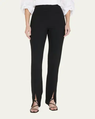 Veronica Beard Paula Slim Straight Pants with Split Hem | Thumbnail 3 Veronica Beard Paula Slim Straight Pants with Split Hem | Thumbnail 3