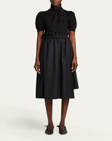 ALICE + OLIVIA Chase Puff-Sleeve Ruffle-Neck Sweater | Thumbnail 2 ALICE + OLIVIA Chase Puff-Sleeve Ruffle-Neck Sweater | Thumbnail 2