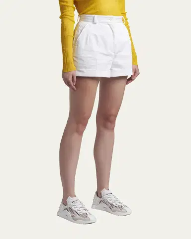 Dolce & Gabbana High-Rise Gabardine Shorts | Thumbnail 4 Dolce & Gabbana High-Rise Gabardine Shorts | Thumbnail 4