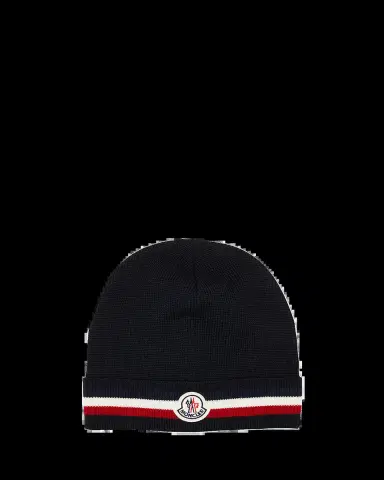 Moncler Men's Tricolor Logo Beanie | Thumbnail 2 Moncler Men's Tricolor Logo Beanie | Thumbnail 2