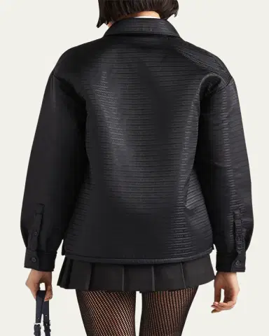 Prada Recycled Nylon Logo-Print Padded Shirt | Thumbnail 3 Prada Recycled Nylon Logo-Print Padded Shirt | Thumbnail 3