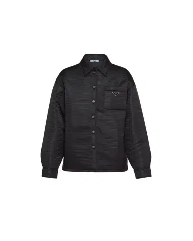 Prada Recycled Nylon Logo-Print Padded Shirt | Thumbnail 1 Prada Recycled Nylon Logo-Print Padded Shirt | Thumbnail 1