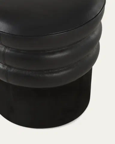 Arteriors Rollo Leather Ottoman | Thumbnail 2 Arteriors Rollo Leather Ottoman | Thumbnail 2