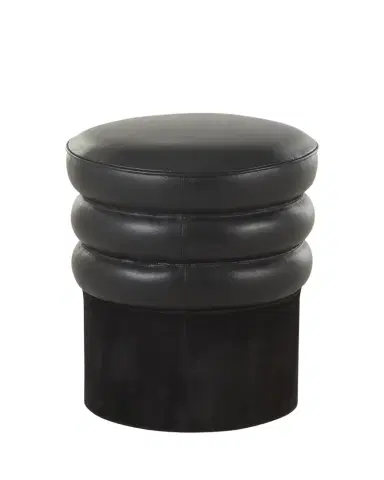 Arteriors Rollo Leather Ottoman | Thumbnail 1 Arteriors Rollo Leather Ottoman | Thumbnail 1