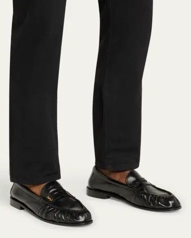 Saint Laurent Men's Le Loafer 15 Cassandre Moccasin Penny Loafers | Thumbnail 2 Saint Laurent Men's Le Loafer 15 Cassandre Moccasin Penny Loafers | Thumbnail 2