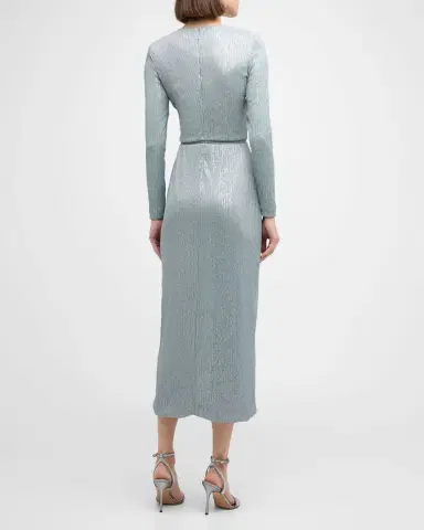Giorgio Armani Plunging Sequined Knit Dress | Thumbnail 5 Giorgio Armani Plunging Sequined Knit Dress | Thumbnail 5