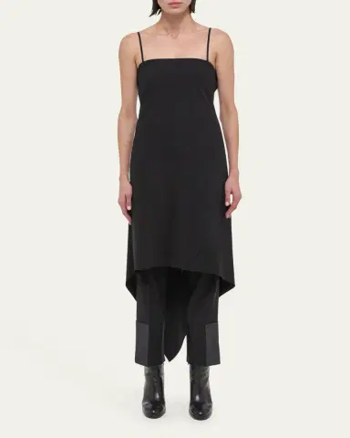 Helmut Lang Wool Scarf Hem Midi Dress | Thumbnail 2 Helmut Lang Wool Scarf Hem Midi Dress | Thumbnail 2