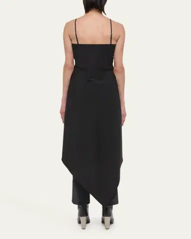 Helmut Lang Wool Scarf Hem Midi Dress | Thumbnail 3 Helmut Lang Wool Scarf Hem Midi Dress | Thumbnail 3