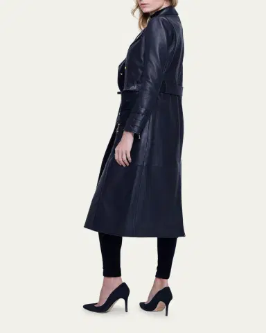 L'AGENCE Celina Leather Trench Coat | Thumbnail 3 L'AGENCE Celina Leather Trench Coat | Thumbnail 3