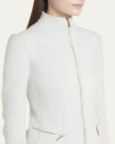 Giorgio Armani Cashmere-Blend Zip-Up Knit Jacket | Thumbnail 5 Giorgio Armani Cashmere-Blend Zip-Up Knit Jacket | Thumbnail 5