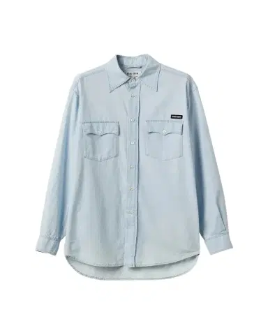 Miu Miu Menswear Chambray Button Down Shirt | Thumbnail 1 Miu Miu Menswear Chambray Button Down Shirt | Thumbnail 1