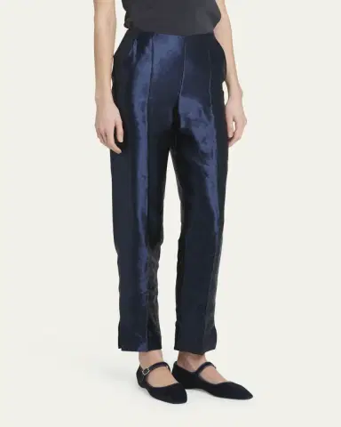 Giorgio Armani Linen Silk Straight-Leg Trousers | Thumbnail 4 Giorgio Armani Linen Silk Straight-Leg Trousers | Thumbnail 4