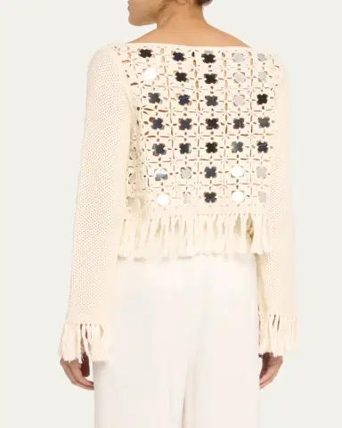 Toccin Camilla Mirror Long-Sleeve Fringe Top | Thumbnail 3 Toccin Camilla Mirror Long-Sleeve Fringe Top | Thumbnail 3